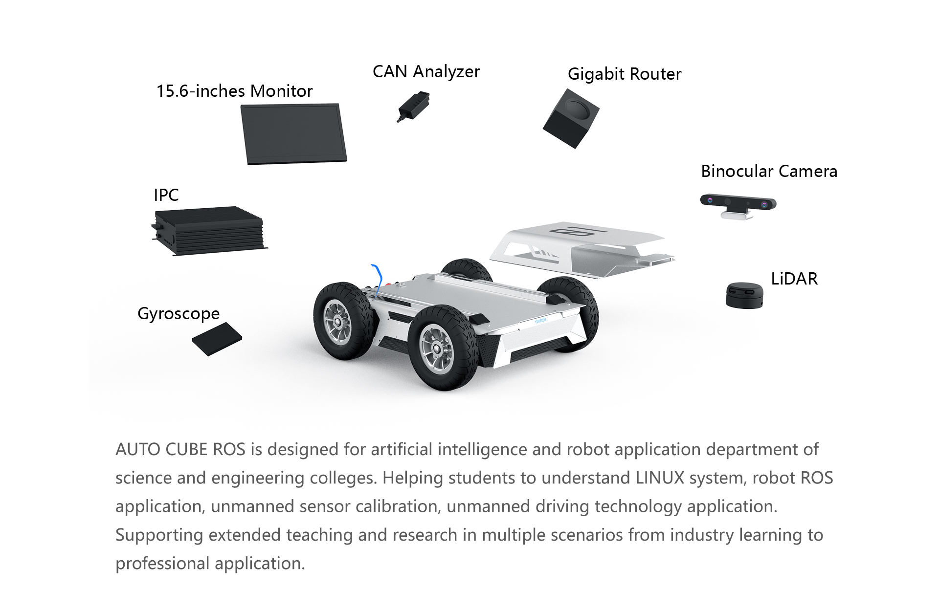 YUHESEN open source educational robot AUTO CUBE ROS programmable kit