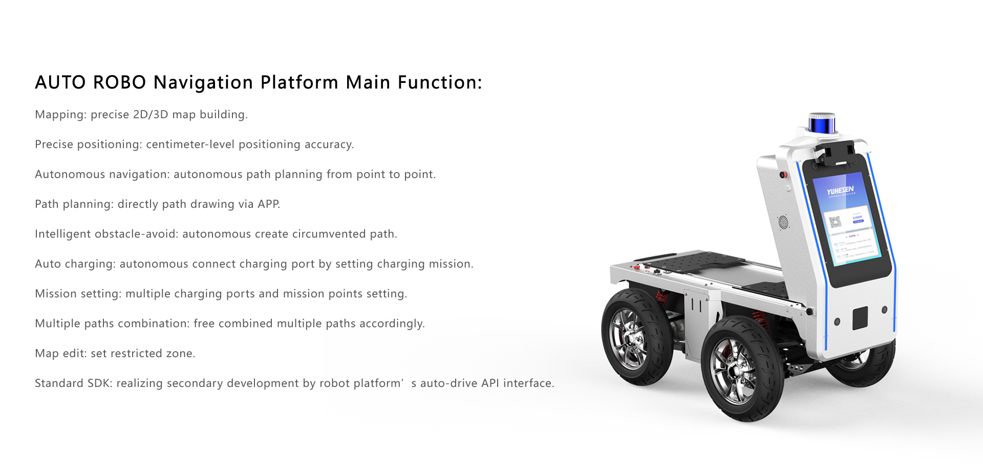 YUHESEN autonomous mobile robot AUTO ROBO robot ros