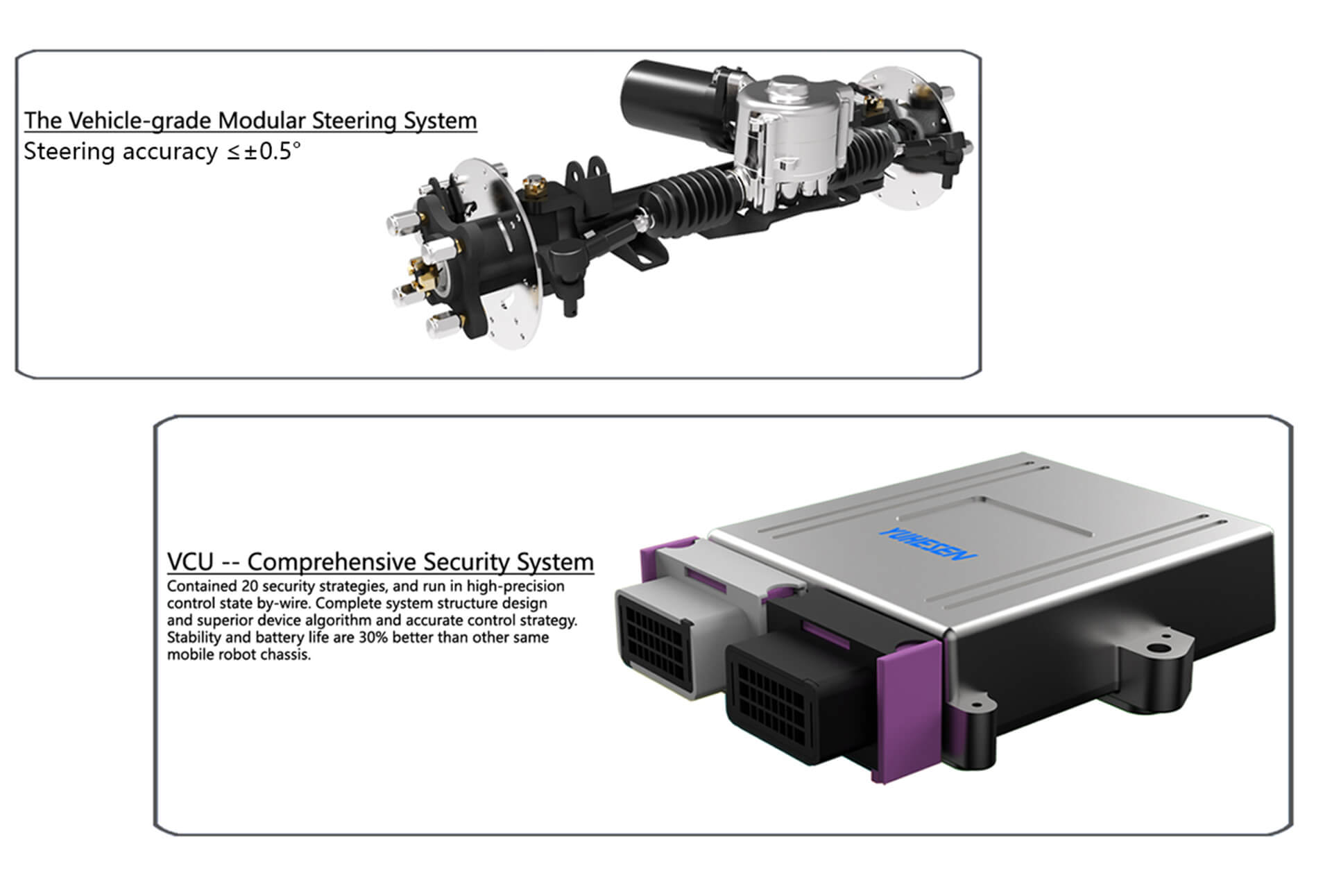 YUHESEN Ackermann steering UGV FR-07 Pro modular robot