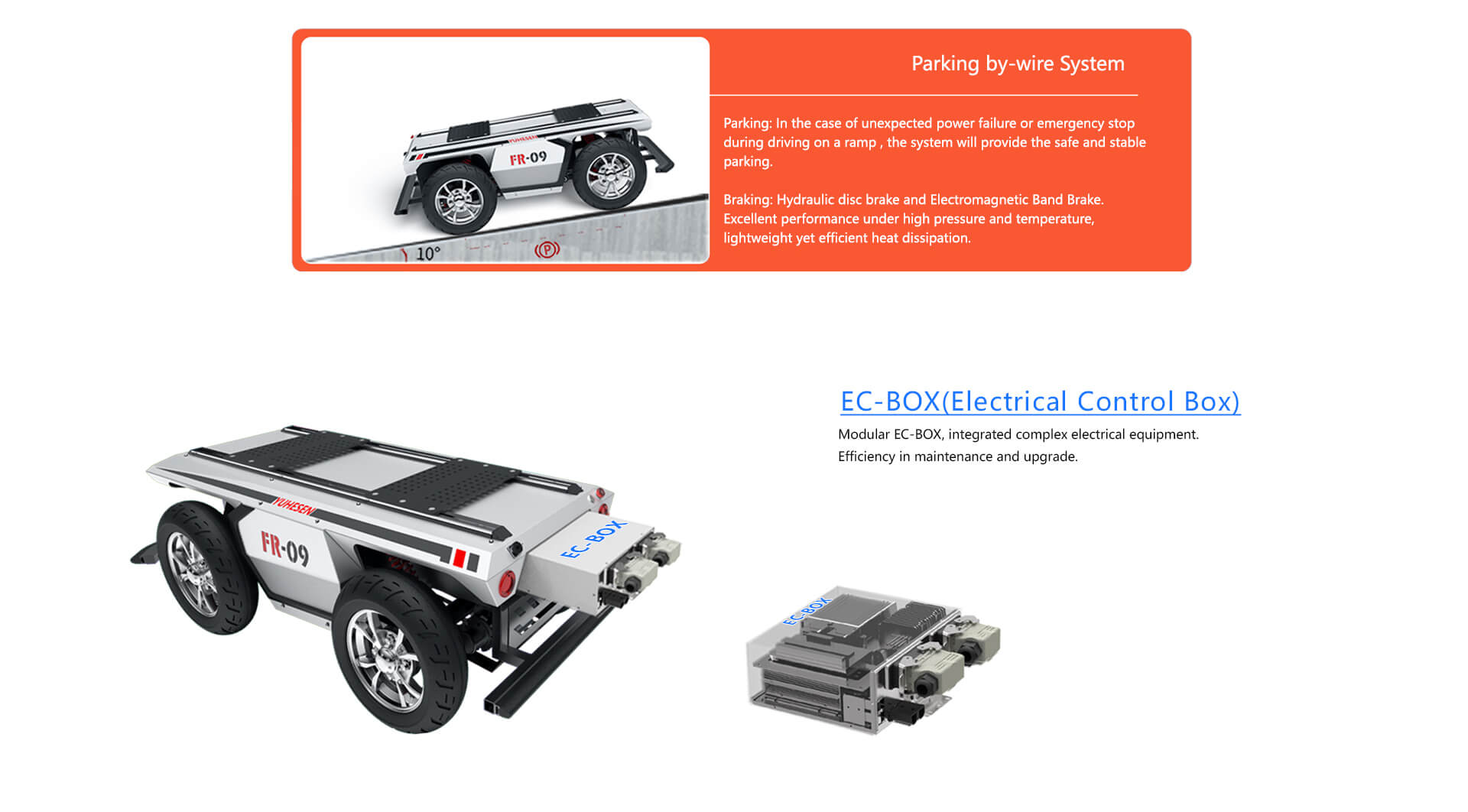 YUHESEN Ackermann steering UGV FR-09 Pro autonomous robots